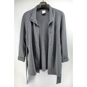 Varley women's Anset‎ Tie front jacket in gray Size Large